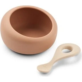 Liewood Sparia Skål med Ske, Tuscany Rose/Apple Blossom