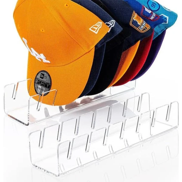 Baseballkasket-organisator, 2-pak, Transparent