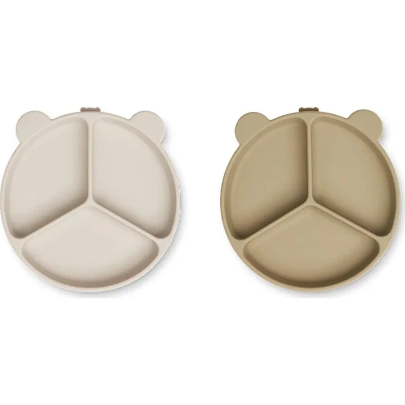 Liewood Stacy tallerken 2-pak - Sandy / Oat