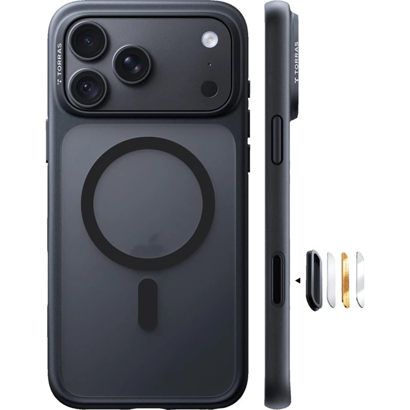 Torras Guardian-Mag Cover til iPhone 18 Pro - Sort
