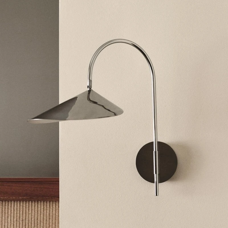Ferm LIVING Arum væglampe i rustfrit stål, 47 cm