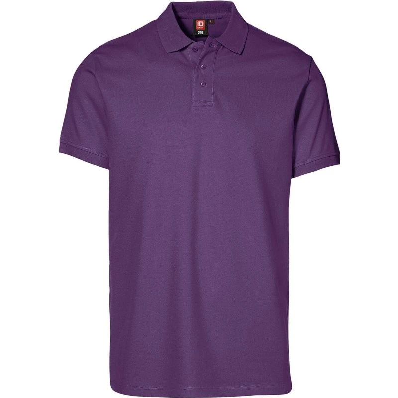 ID Piqué Polo Trøje Stretch Lilla 3XL