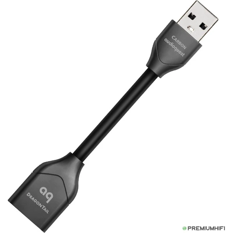 AudioQuest DragonTail USB-A forlængerkabel (USB 2.0) – sort