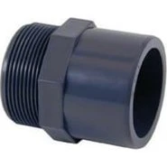 PVC Gevindovergang 40mm muffe/50mm nippel x 1" udv. gevind PN 10