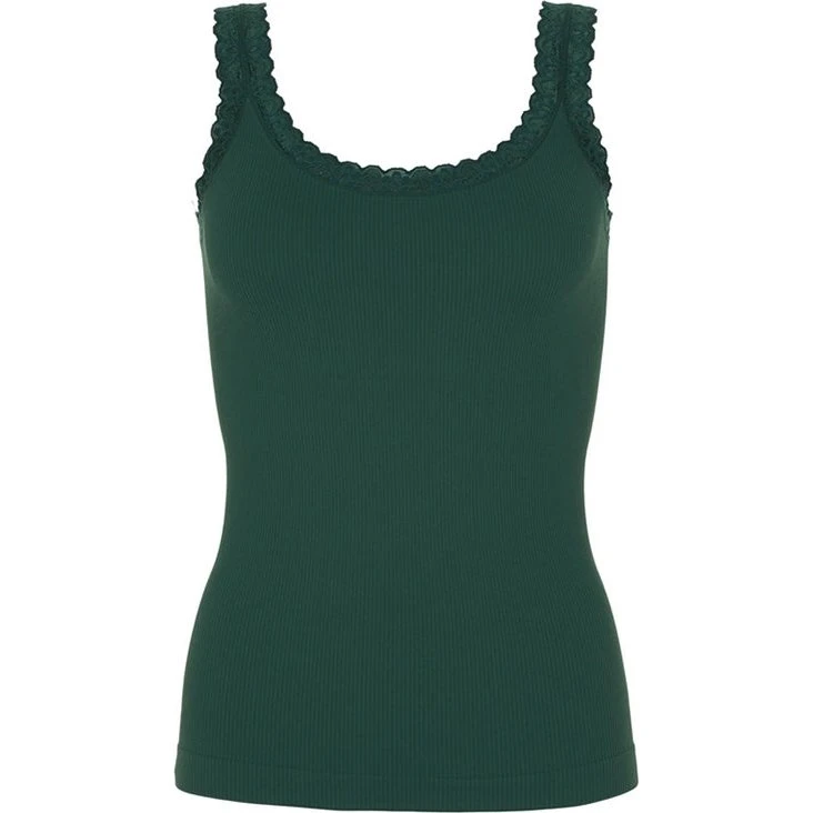 Tim & Simonsen Frida rib top m/blonde - Verde - S/M