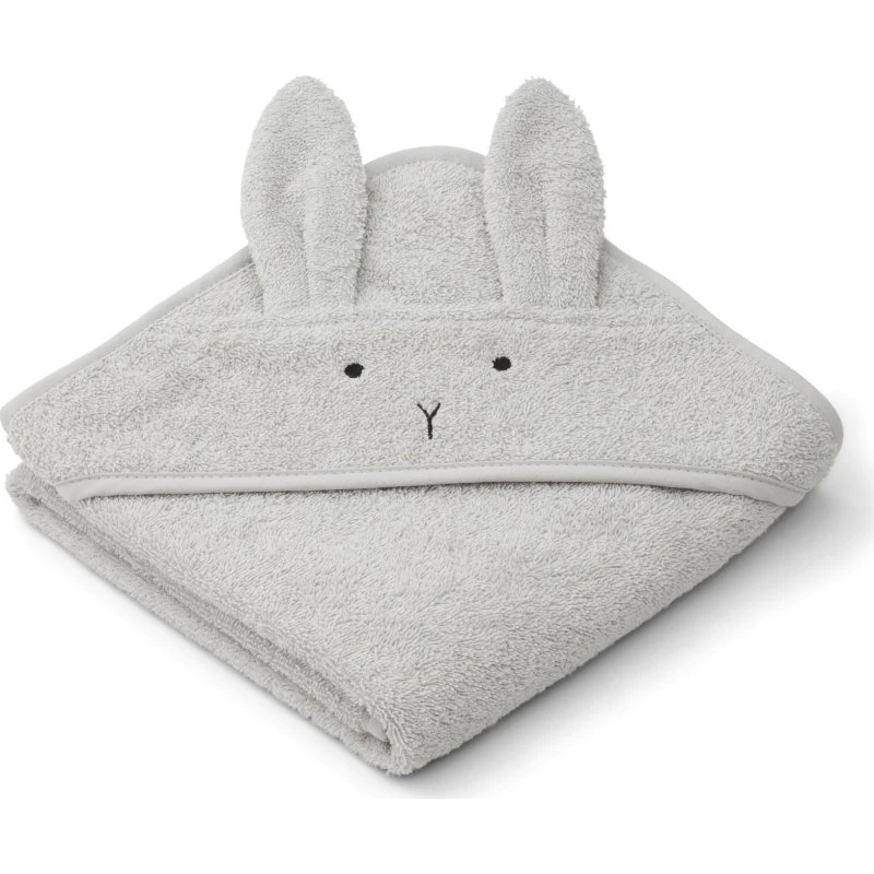 Liewood Albert babyhåndklæde m. hætte Kanin Dumbo Grey