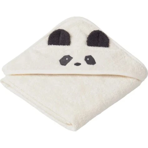 Liewood Augusta panda hættehåndklæde, creme (børn)