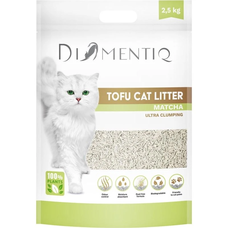 DIAMENTIQ Matcha Ultra Clumping Tofukattegrus - 2,5 kg