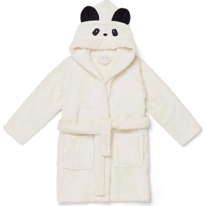 LIEWOOD Lily badekåbe Panda - Creme De La Creme (økologisk bomuld)