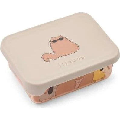Liewood Ako Tritan Snack Box – Sandy (Cats & Dogs)