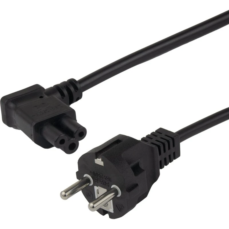 DELTACO Power CEE 7/7 til IEC 60320 C5 Strømkabel, 5 m, Sort