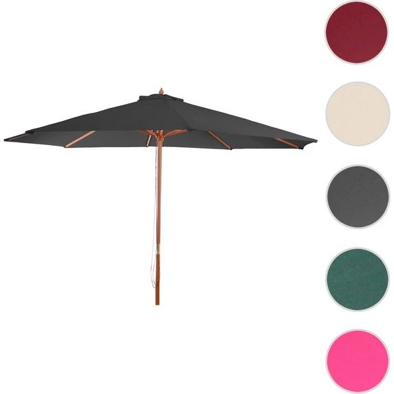 Daily-Living Træparasol Ø 300 cm - Antracit grå