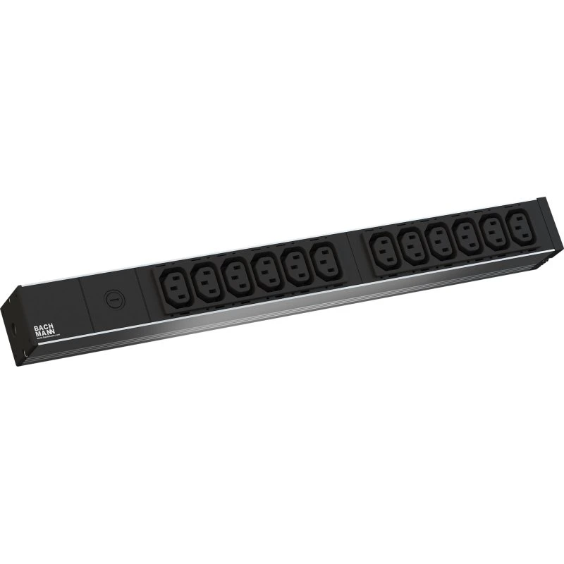 Bachmann IT PDU Basic 12-stik 16A 1U 19" 2m Grå/Sølv