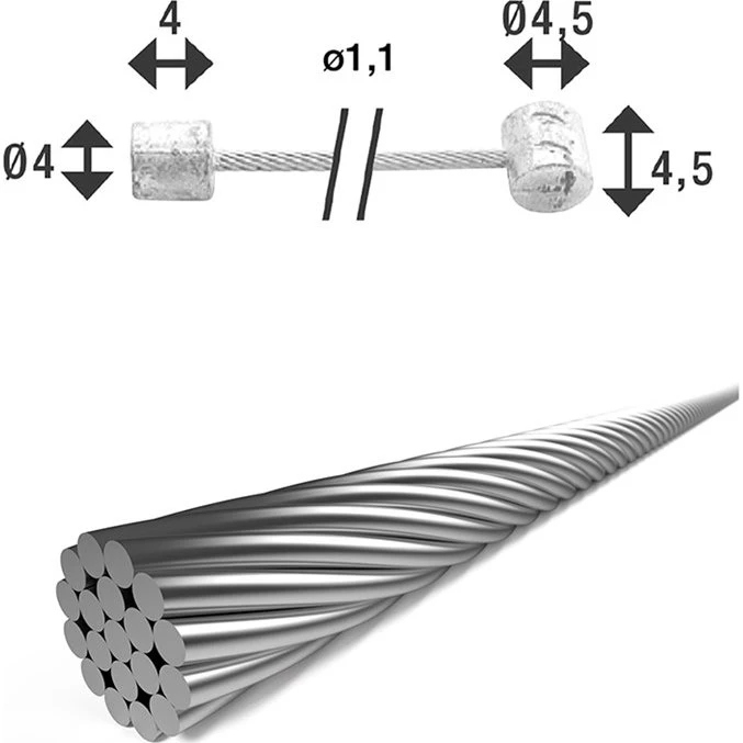 XLC Gearwire 2250 mm til Shimano og Campagnolo