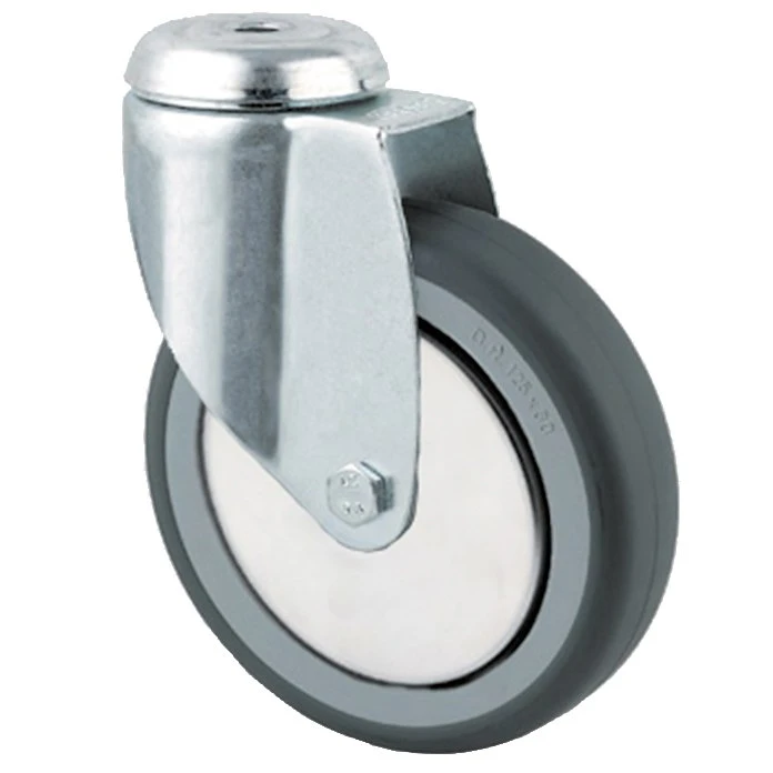 Drejehjul 2470 PJH 075 P30-11 – Gummi 75 mm med bolthul