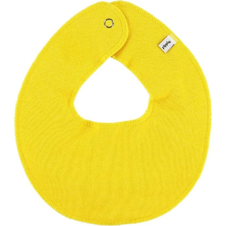 Pippi Savlesmæk med navn, rund - Gul