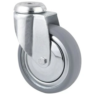 Drejehjul 2470 DIK 075 P30 - 75 mm gummihjul med bolthul