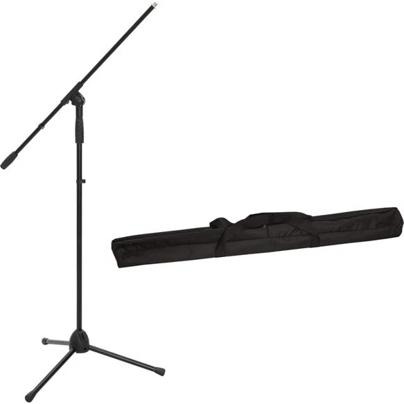 OMNITRONIC MS-2A mikrofonstativ med boom (sort) + taske