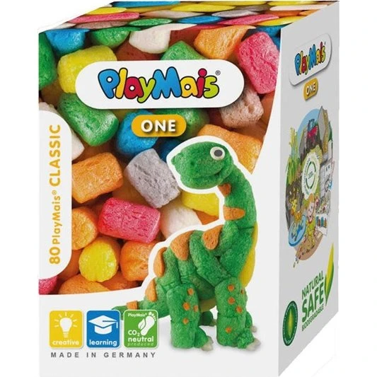 PlayMais One Dinosaur - Sort engangs madbakke (216 stk.)