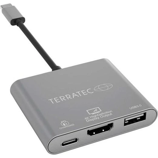 Terratec Connect C3 USB-C Hub - Sølv