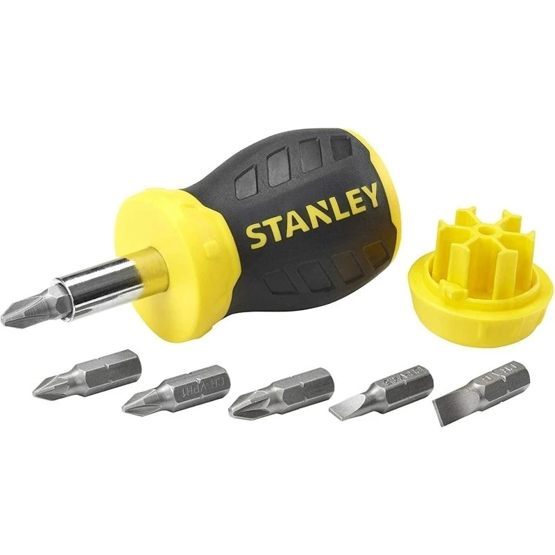 Stanley magnetisk 1/4" bitsholder med 6 bits 0-66-357