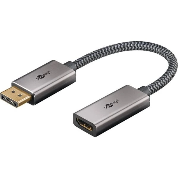 Goobay 75272 DisplayPort til HDMI Adapter, 0,2m, Sort