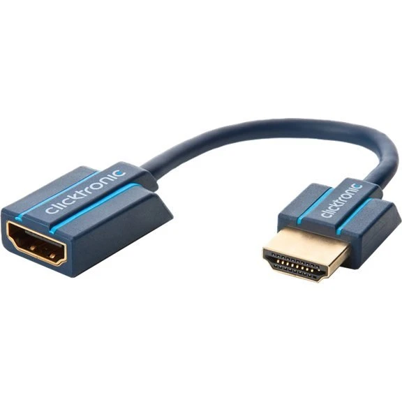 ClickTronic Flexadapter 0010 HDMI-forlængerkabel med Ethernet 10cm