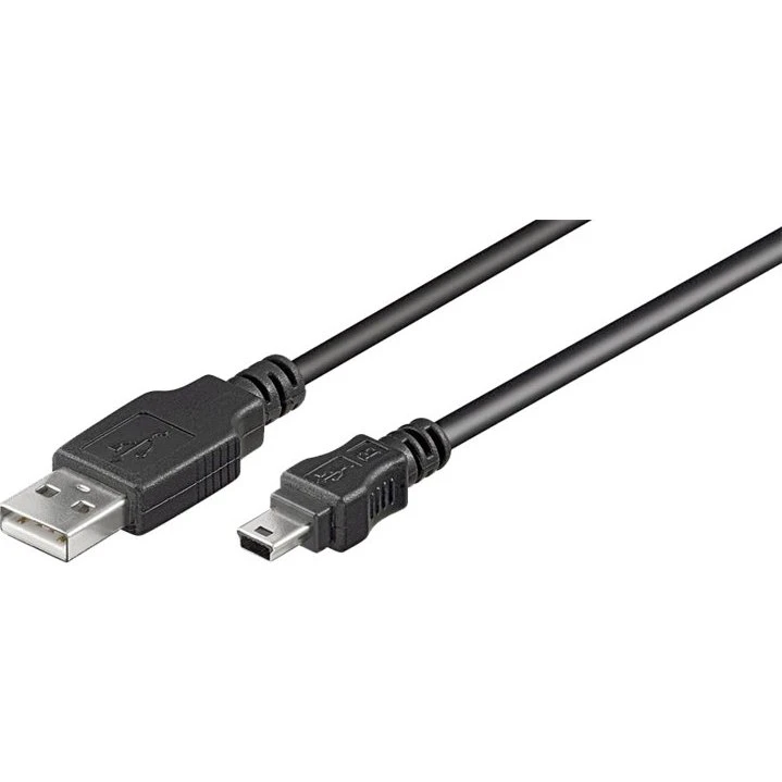Goobay USB 2.0 til Mini-B kabel, 5m, Sort