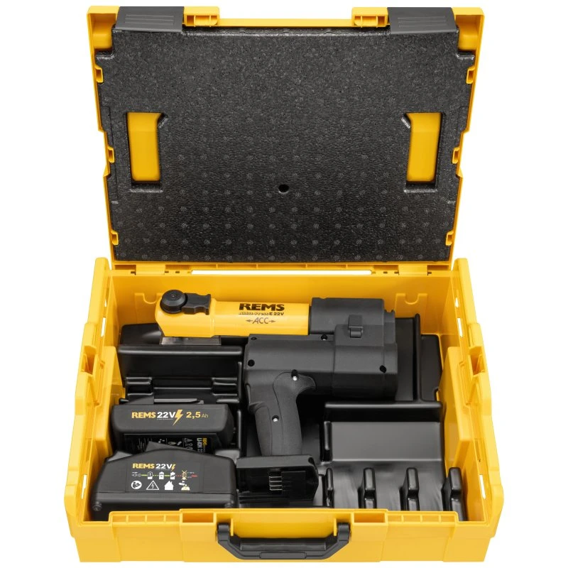 REMS AkkuPress E 22V BasicPack pressværktøj i L-Boxx