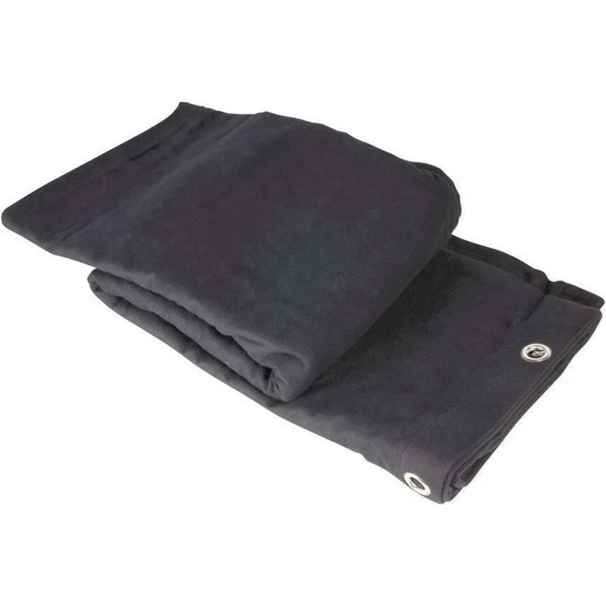 Molton bagtæppe 300 g/m² Sort 6 x 3 meter