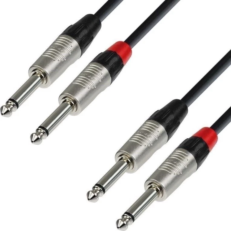 REAN AH 4 STAR TPP Signalkabel 2 x Jack 6,3mm til 0,9m