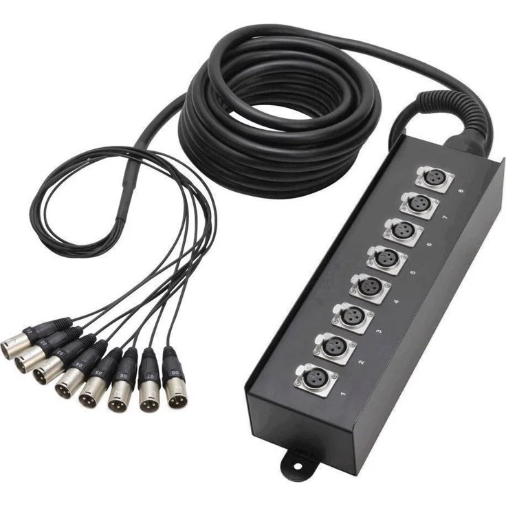 Adam Hall AH Stage Box 8/0 K 8C 10 med 10m XLR-kabel