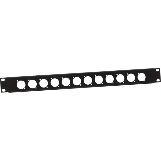 Adam Hall Rackpanel 1U - 12 x D-size huller