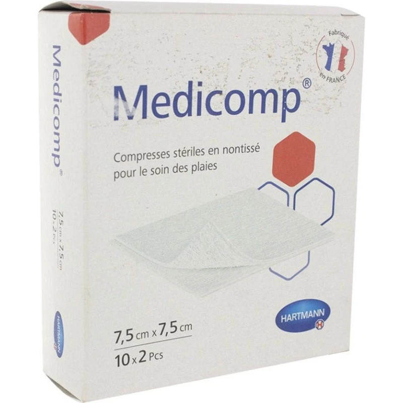 Hartmann Medicomp sterile non-woven kompresser 7,5x7,5 cm (20 stk)