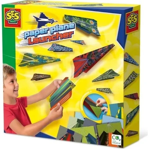 SES Creative Papirflysæt med Affyringsrampe (5-9 år, 8 fly)
