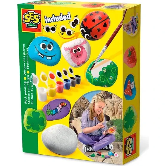 SES Creative Pinta Sten malersæt – gul/multifarvet