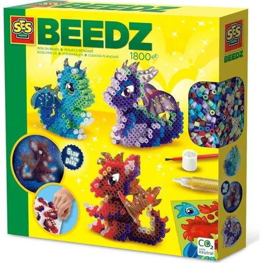 SES Creative Beedz perlepakke 1800 stk, multifarvet