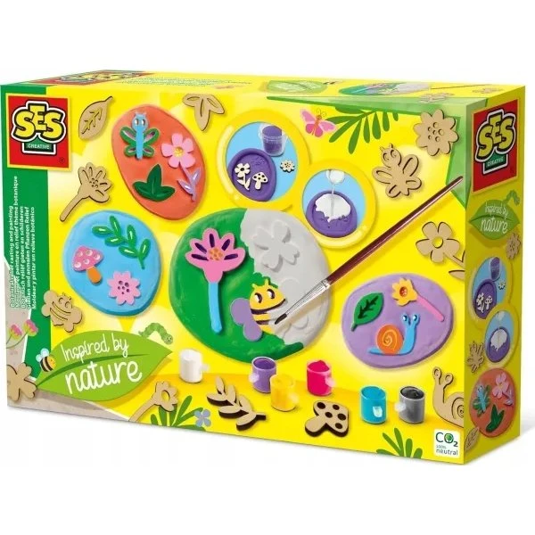 SES Creative Plantemotiv - Støb & Mal Gipsrelief-sæt