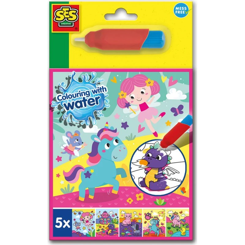 SES Creative Farv med vand - Fantasi malebog S00133 (3-5 år)