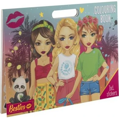 Besties Malebog med klistermærker – 25 sider (A4)