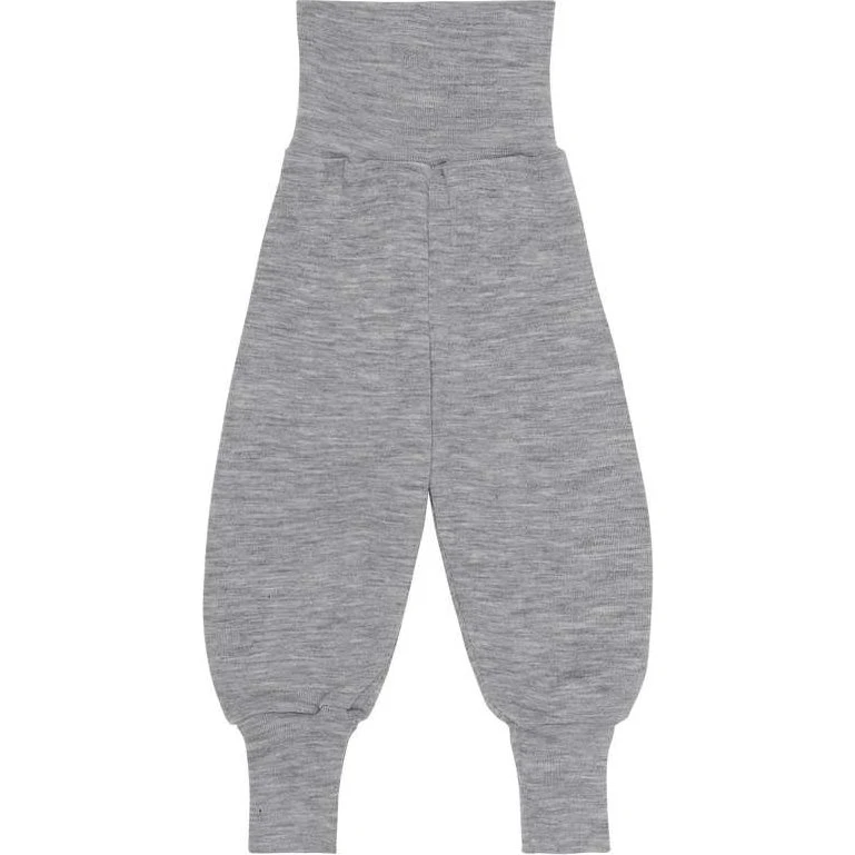 Engel Natur Babybukser m. Taljerib - Uld/Silke - Grey