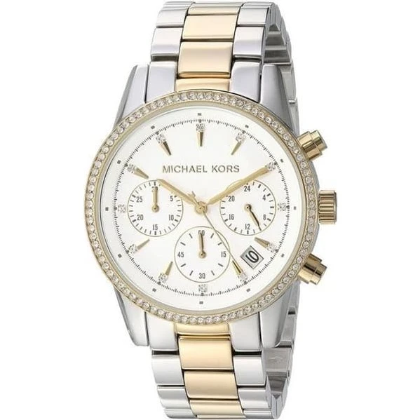 Michael Kors MK6474 Bryant Dameur - 37mm Bicolour med Chronograph