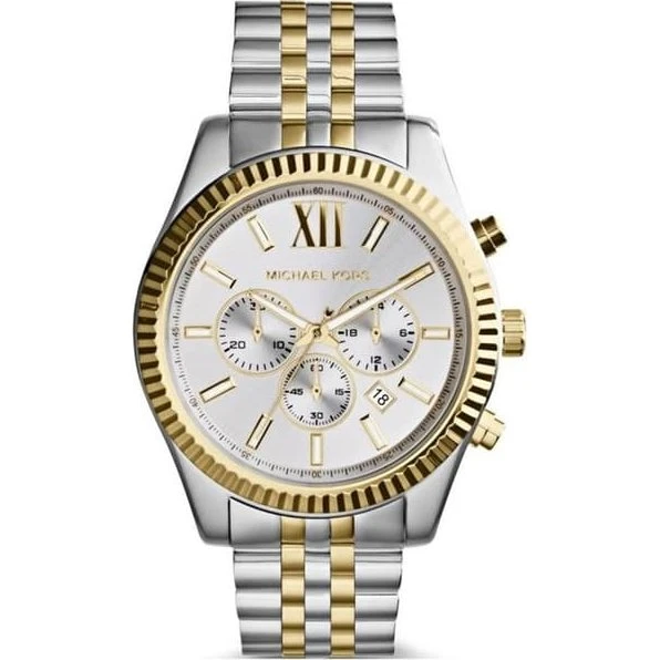 Michael Kors MK8344 Lexington Herreur - Tofarvet Stål med Chronograph