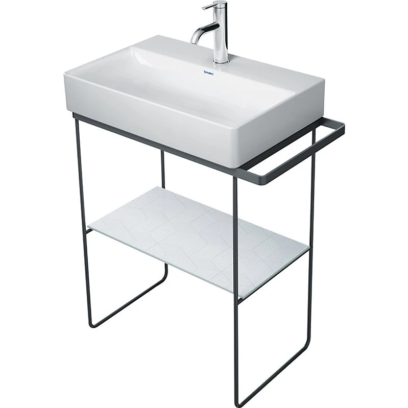 Duravit DuraSquare gulvkonsol 665x381mm sort mat metal