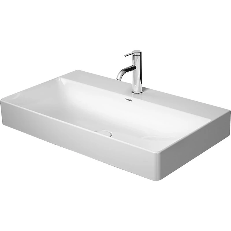 Duravit DuraSquare håndvask 80x47 cm med hanehul og porcelænsskjulere