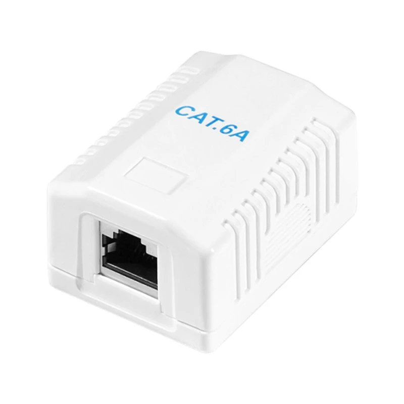 Cat.6A udtag til vægmontage - 1 x RJ45, afskærmet