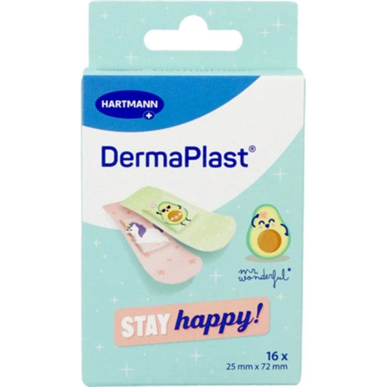 Hartmann Dermaplast Classic Stay Happy 25x72mm (16 stk)