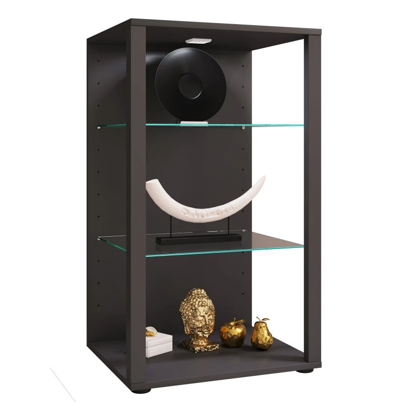 VCM Glasol XXL Vitrineskab - Antracitgrå - 90x52x44 cm