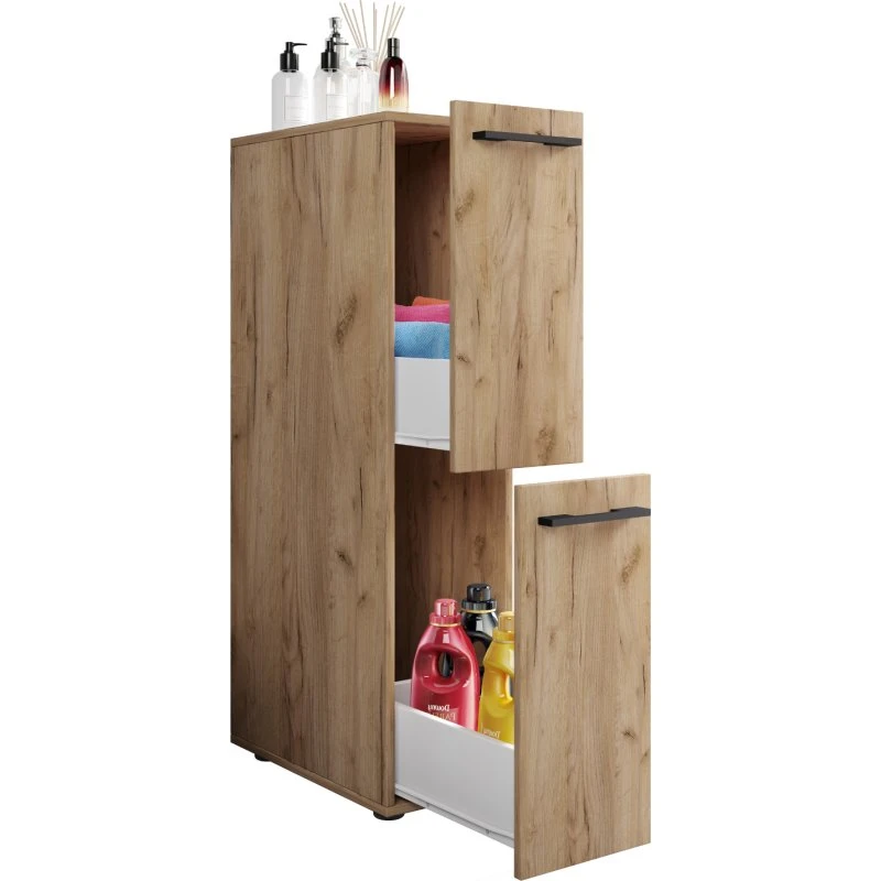 VCM Nordic Sadilo L Rumdeler med 2 skuffer, natur, 110x25x50 cm