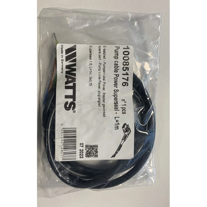 Grundfos UPM3 kabel - 1 meter med støbt vinkelstik